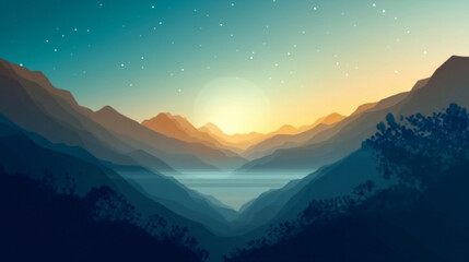 Fototapeta premium Modern unique poster-style artwork featuring