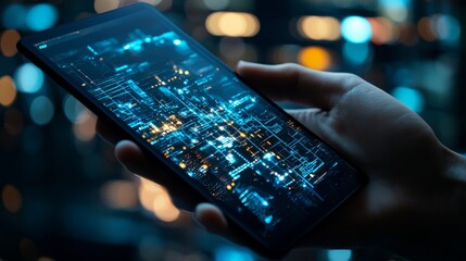 Connecting the City Digital Overlay, Urban Network Visualization on Mobile Device Display
