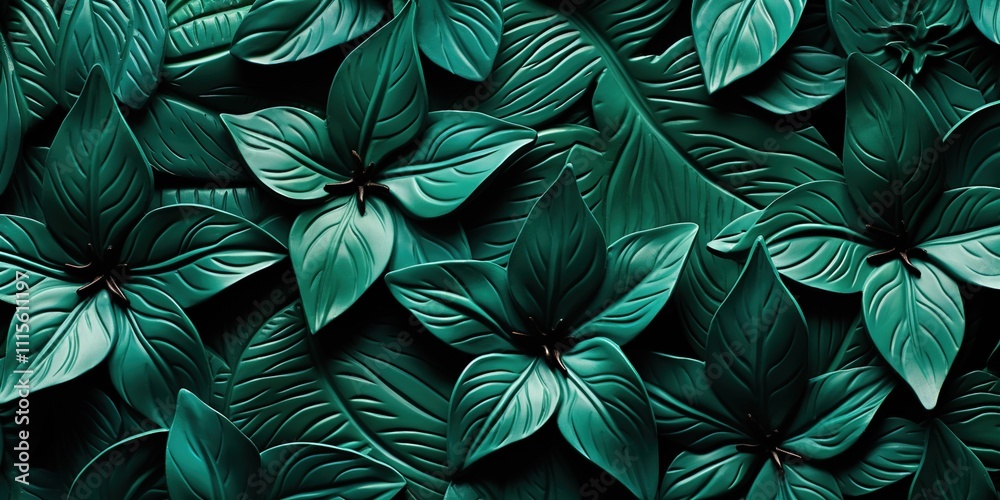 Wall mural abstract background with leaves