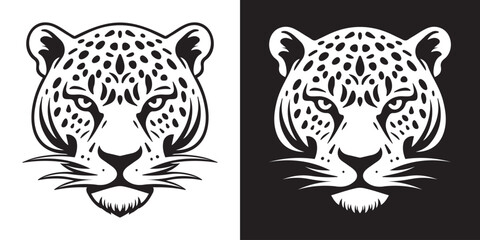 Jaguar head, Leopard head vector illustration, jaguar logo icon illustration