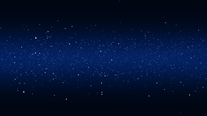 Obraz premium abstract space blue dust and particles background, science and christmas and holiday social media design element 
