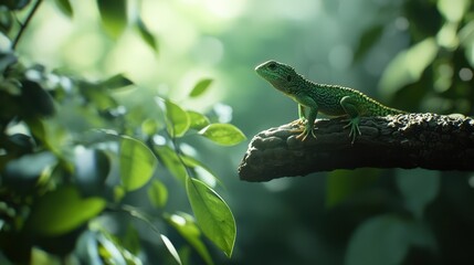 The Lizard on Branch