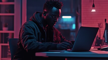 The Young Man with Laptop