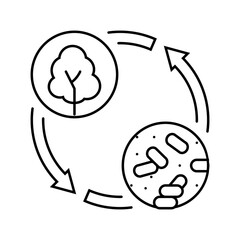 renewable wood pellets line icon vector. renewable wood pellets sign. isolated contour symbol black illustration