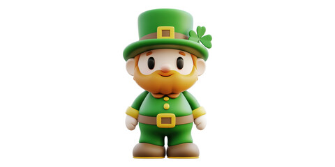 Leprechaun Figurine Isolated On Transparent Background