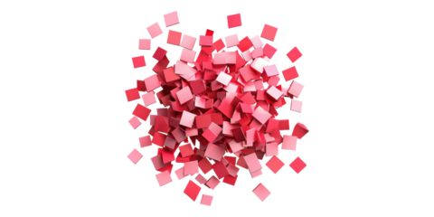 Pink Confetti Explosion Isolated On Transparent Background