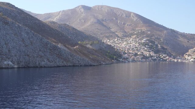 shore of Symi , greek island ambiance