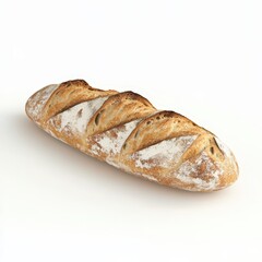 A long loaf of bread with a white crust