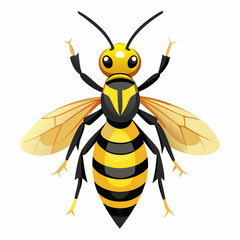 Yellowjacket Vector Design on White Background