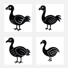 Dodo silhouette vector illustration © SafiaAkther