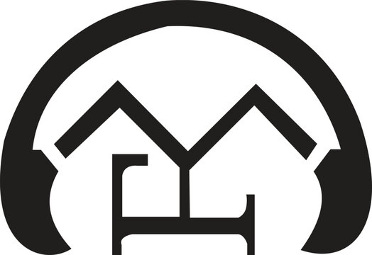 recommend clip art: FM Headphones music icon  isolated on white background Headphone Music note logo Vector illustration  Vector