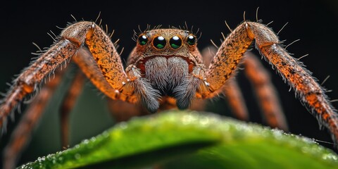 Fototapeta premium Spider on leaf