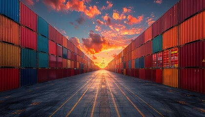 Fototapeta premium container cargo freight ship