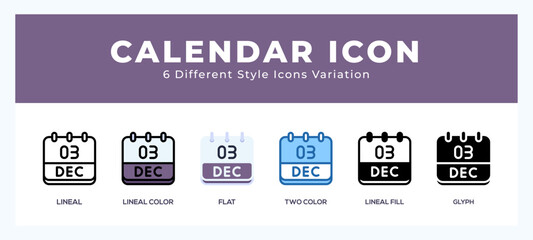 Calendar december symbol. vector icon symbol. logo illustration. vector graphics