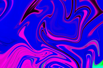 Abstract background of blue and purple color from twirling waves. Background for design. Marble ink colorful. Can be used for background or wallpaper. Good for design or logo background or backdrop.