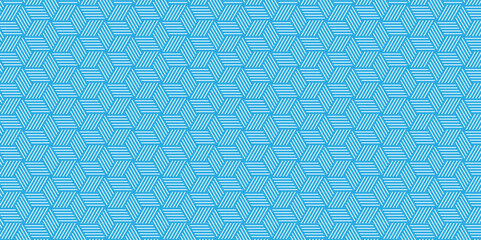 Seamless blue pattern hexagon square cube geometric pattern shapes grid metal element texture design. vector tiles gradient science web tech connection triangle diamond honeycomb hexagon art.
