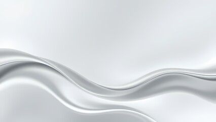 Obraz premium Abstract white background with smooth curve lines. Modern futuristic white and gray gradient curve shape texture. Elegant clean pattern. Suit for poster, template, website, Generative AI