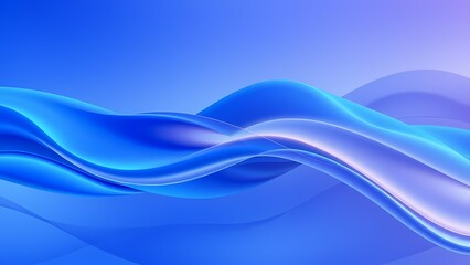 Obraz premium Abstract Modern Wide Banner Background with Blue Gradient and Shapes Generative AI, abstract blue waves