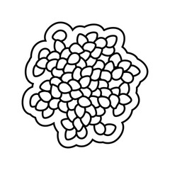 sesame allergen free product food line icon vector. sesame allergen free product food sign. isolated contour symbol black illustration