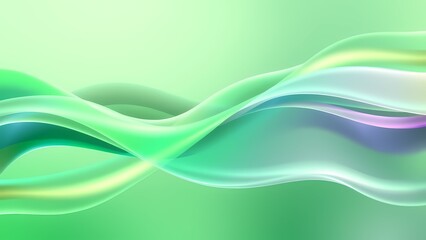 Obraz premium Abstract colorful neon green colors and gradients waves texture background panorama banner for web design backdrop wallpaper illustration, Generative AI