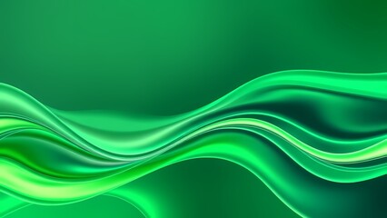 Abstract green smooth background wallpaper created with generative ai