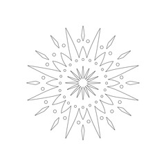 Obraz premium Fireworks Burst Black Symbol - Minimalist Line Art Vector Illustration