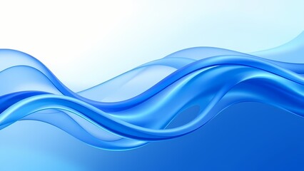Fototapeta premium Abstract blue wave background, Generative AI, abstract blue background