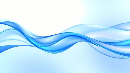 Abstract blue wave background, Generative AI
