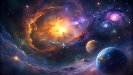 Obraz premium nebula-and-galaxies