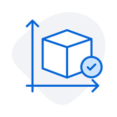 Economy Size – Box with Checkmark Representing Large Quantity and Value