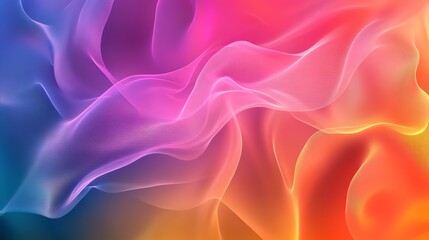 Obraz premium Abstract colorful background with flowing, translucent waves.