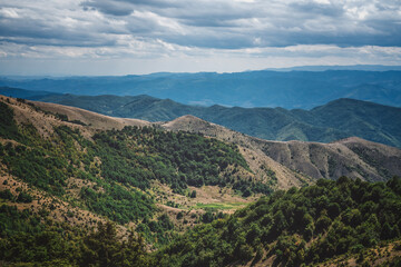 Fototapeta premium Beautiful summer landscape, Mountains and Hills in Kopaonik travel to Serbia