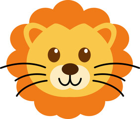Cute Cartoon Lion Illustration