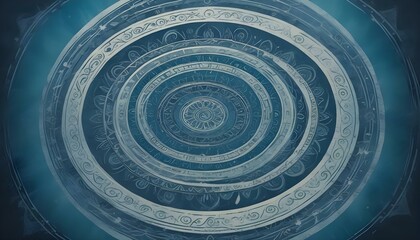 Clear Plain Shiny Warm Soft Vintage Bokeh Cloudy Wave Like Geometric Blue Background or Texture