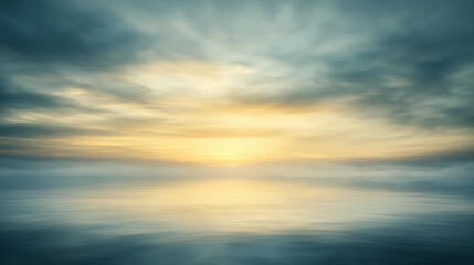 Fototapeta premium A beautiful blue sky with a few clouds and a calm ocean