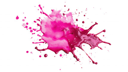 Naklejka premium A splash of pink paint on a white background