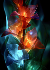 Obraz premium abstract fractal background with space