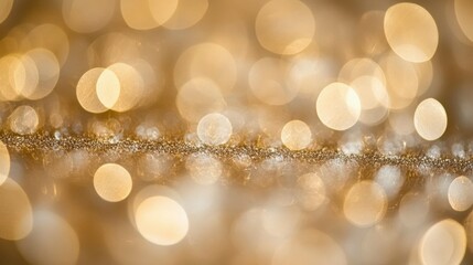 Subdued cream abstract backdrop enhanced by glowing blurry festival lights and shimmering bokeh creating a festive yet elegant visual appeal