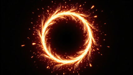 Dynamic Fire Circle Animation Captivating Visuals for Your Projects