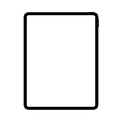A high resolution transparent tablet, an isolated device, new technology, a simple illustration for websites and contents on white background, flat style art, illustration