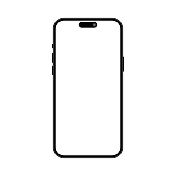 A high resolution transparent cellphone, an isolated device, new technology, a simple illustration for websites and contents on white background, flat style art, new trend, illustration