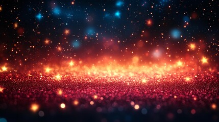 Obraz premium Abstract Dotted Stars in Christmas Colors. Generative AI