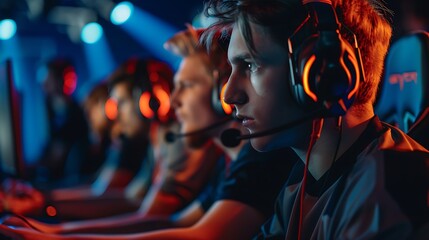 Esports Tournament: Intense Gamer Focus
