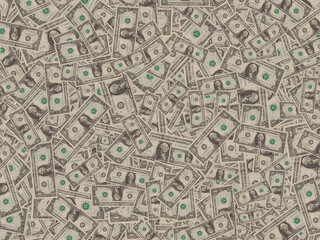 Fototapeta premium a large pile of dollar bills with the number 10 on the top.