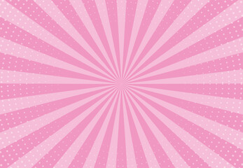 Obraz premium pink abstract Sunburst pattern. Bright rays background. Comics, pop art style. Vector illustration