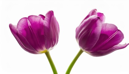 Obraz premium Radiant Purple Tulips in Full Bloom. Stunning Symbol of Renewal and Feminine Grace, Perfect for 8th March Women's Day Gifts, Spring Celebrations, Floral Decorations, and Seasonal Greeting Cards