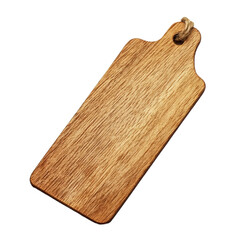 Fototapeta premium A simple wooden tag with a natural finish, ideal for labeling gifts, items, or crafts with a rustic touch. Isolated on transparent background.