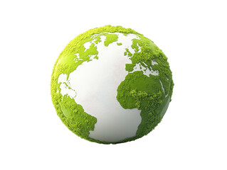 Green globe on black background, symbol of global environmental awareness and sustainability