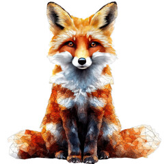 Obraz premium A fox on a transparent background.