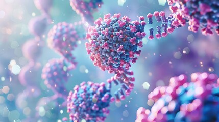 three dimensional model of viruses on earth